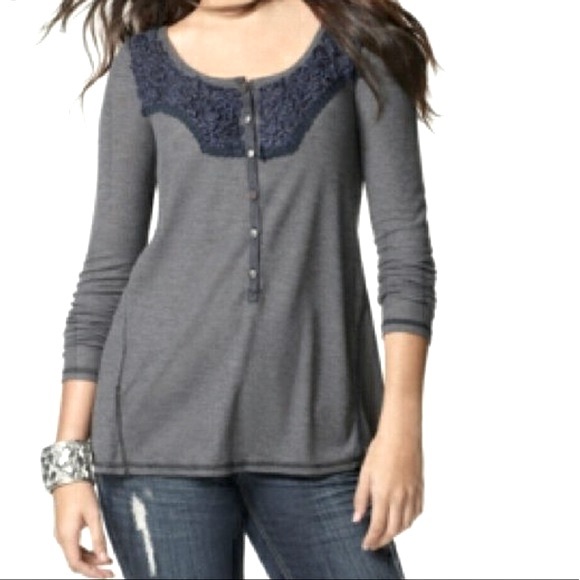 NWOT Free People DIEGO Boho Knit Waffle Henley XS - Picture 2 of 7